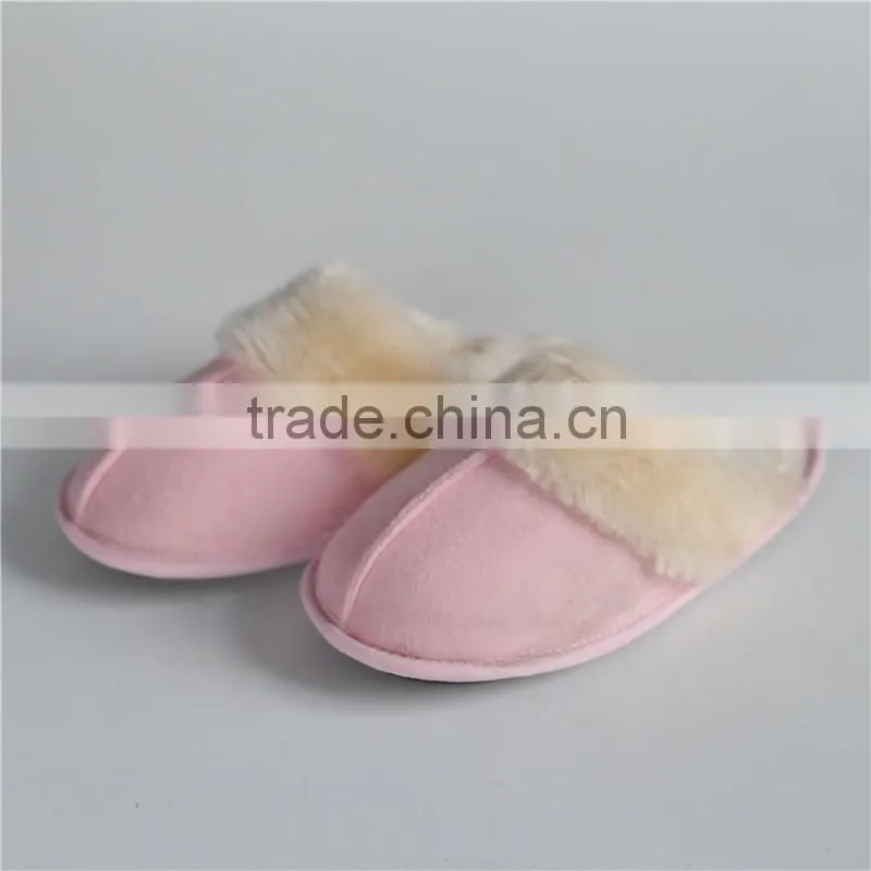 Woman microsuede indoor slipper with leopard print insole
