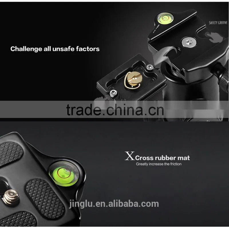 Q-666C Portable Professional Carbon Fiber Tripod &Ball Head for DSLR Camera