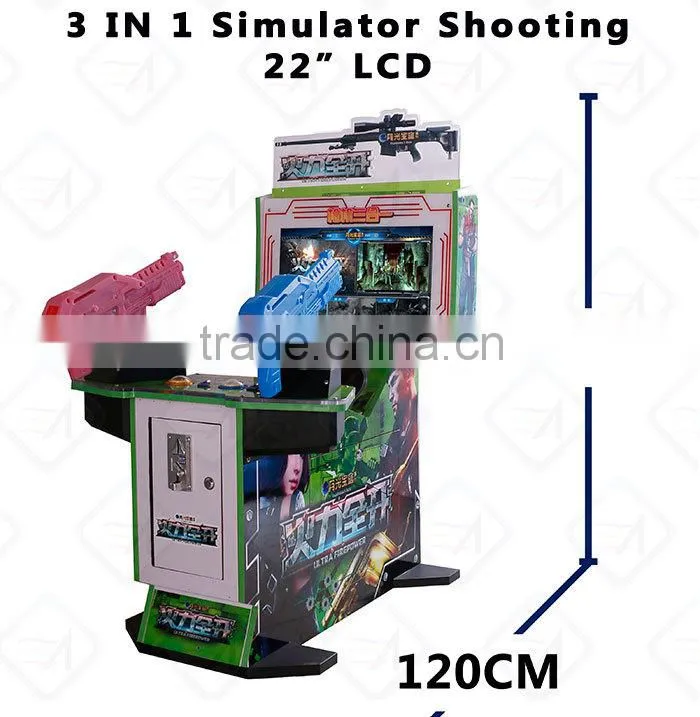 Amusement Park 22" LCD 3 in 1 Simulator Shooting Arcade Game Machine