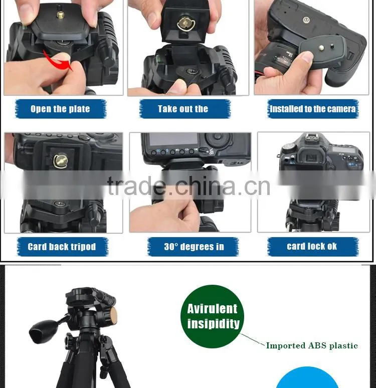 Q111 Aluminum Panhead Camera Tripod for Digital Camera VCT video camera tripod from Beike factory