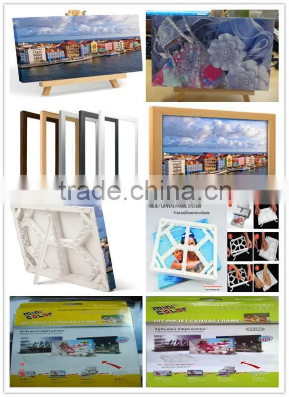 DIY photo canvas kit by home inkjet printer , plastic photo frame