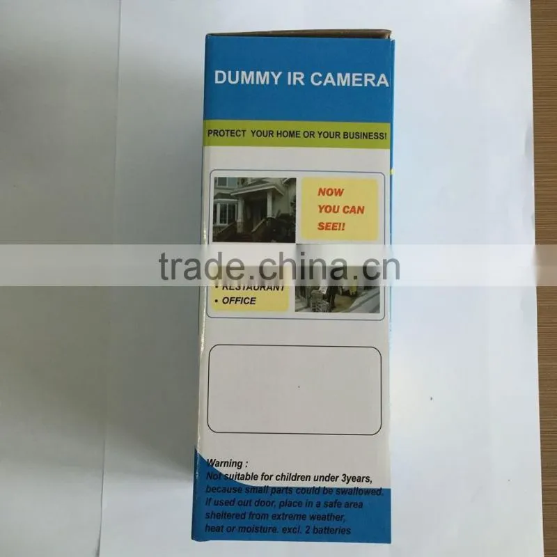Mock Security Surveillance Dummy CCTV Camera With Flashing Red LED & Fake IR LED