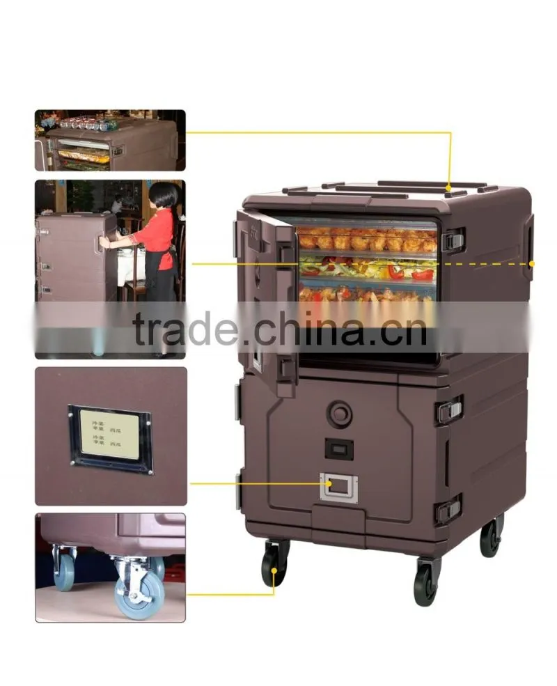 Food warm container with insulation material heat food service cart in catering and restaurant