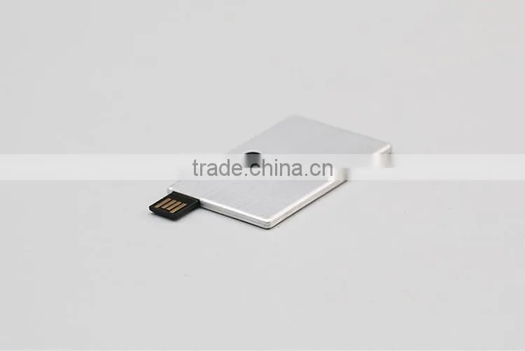 Metal material usb credit card flash drive , custom usb flash drive