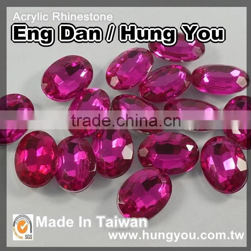 Fashion Accessories Made in Taiwan Flower Shape 2 Holes Rhinestones
