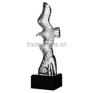 Clear Crystal Eagle Model With Top Quality For Desktop Decoration