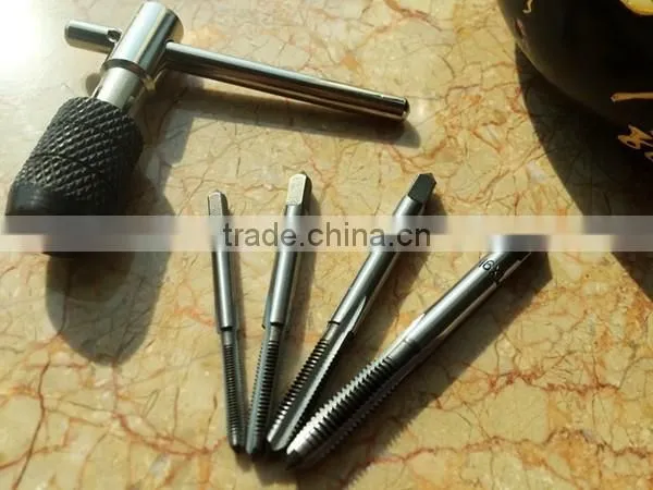 6 Piece screw thread maker threading tap set small hand tap set