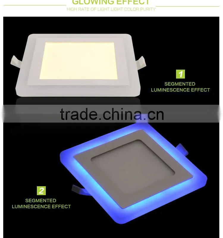 6w LED warm and cool white 2 color panel light (Side emit) round led panel light
