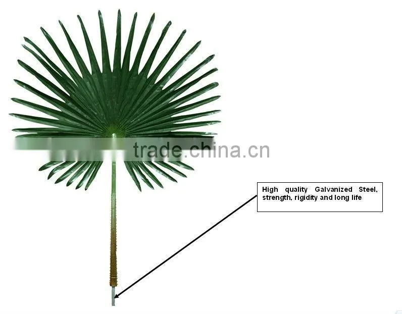 High simulation Artificial palm tree leaves/Fake Palm leaves/Silk leaves/plastic palm leaves