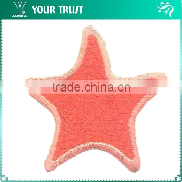 Ocean Blue Light Blue Star Cloth Applique Garment Patches Label