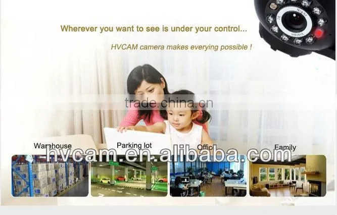 easy control, Pan and Tilt plug and play Standard H.264 compression wireless smart robot camera