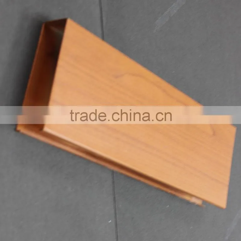 Abrasion Resistance Wood Grain Surface Suspended Aluminum Ceiling U Channel Aluminum Screen Ceiling