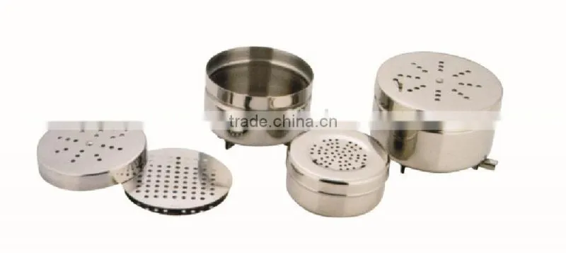 MK03-732 Hospital Surgical Medical Stainless Steel Medical Hollow Ware Instruments Round Aluminum Spring Needle Sterilizer