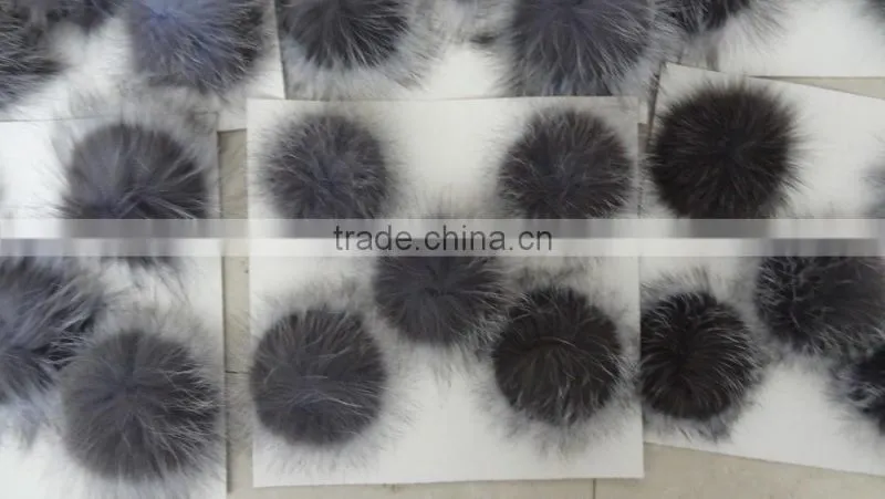 The Most Popular Silver Fox Fur Ball Key Chain / Fox Fur PomPoms