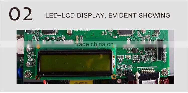 High capacity LED+LCD display inverter 12v 220v 1000w