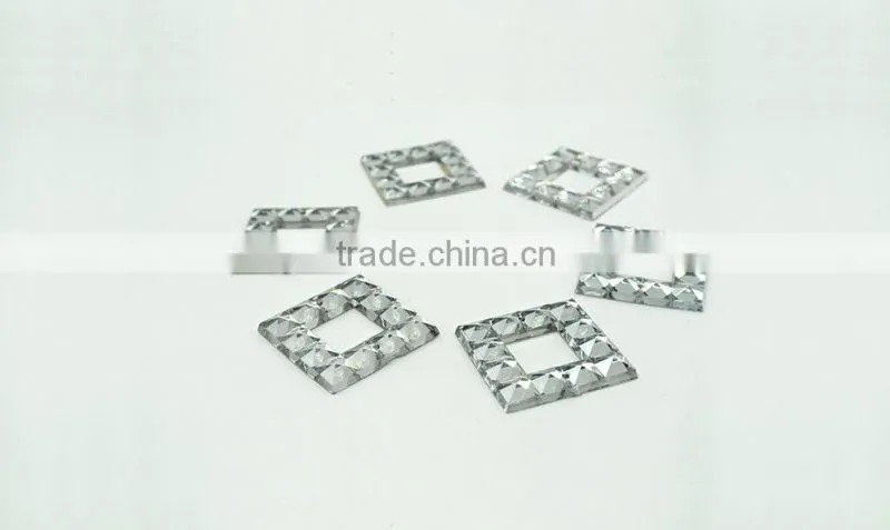 KC12 suare 20*20 30*30mm flat back sew on acrylic rhinestones for fashion decoration, craft making, garment bags accessories