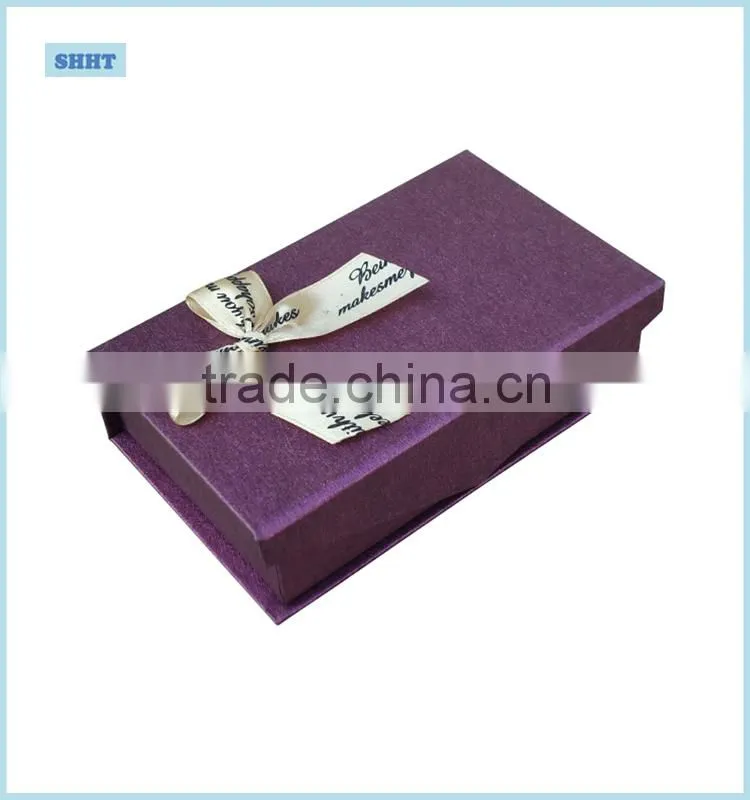 cristmas gift lovely packaging box with color ribbon and custom design