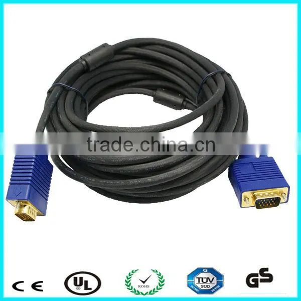 Gold plated vga connector 15 pin vga cable for monitor