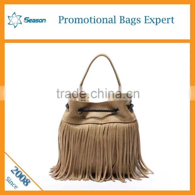 2016 trend fringed women handbag pu shoulder bag