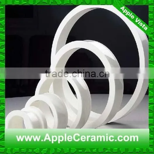 99% Alumina Ceramic ring , Flanged Rings , Ceramic Wire Guides