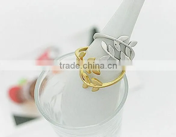 Hot sales Leaves shape adjustable Knuckle Midi infinity ring Ring