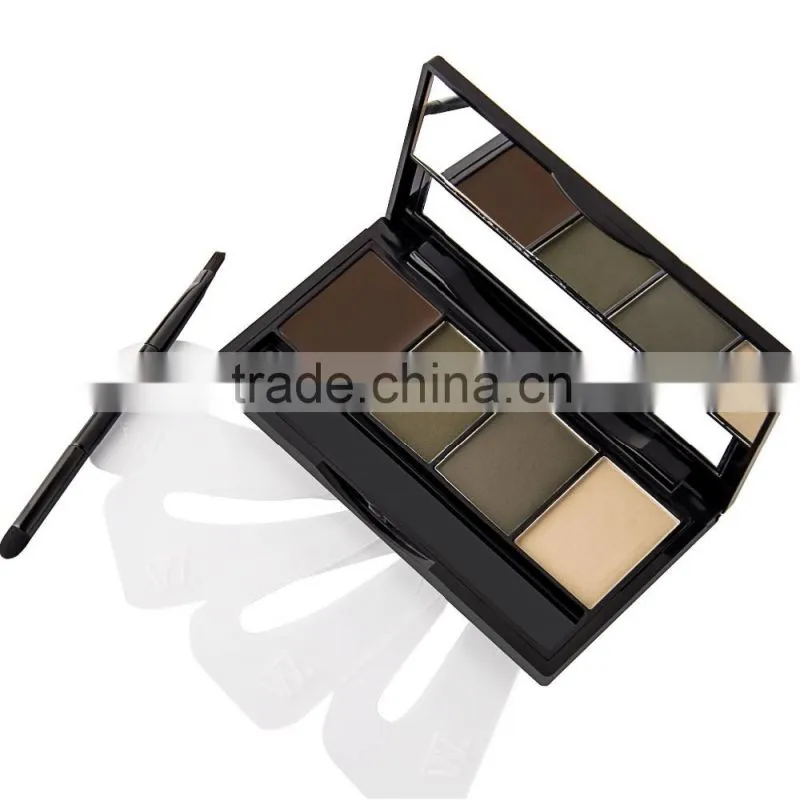 value makers logo 4 Color Eyebrow Powder Palette and eyebrow stencil