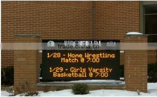 waterproof Semi-outdoor tri-color high brightness Led moving message display sign