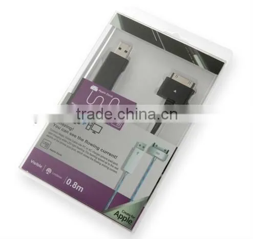 flowing light visible usb charger cable for mobile phone