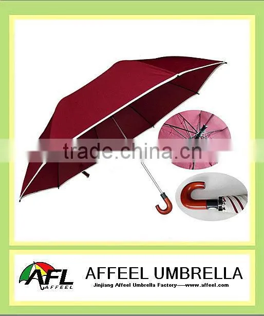 21"x8k wooden handle automatic umbrella