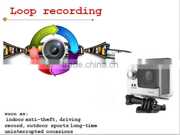 2.0 inch wifi remote 4 K action sport camera support 4096*2160p relosution