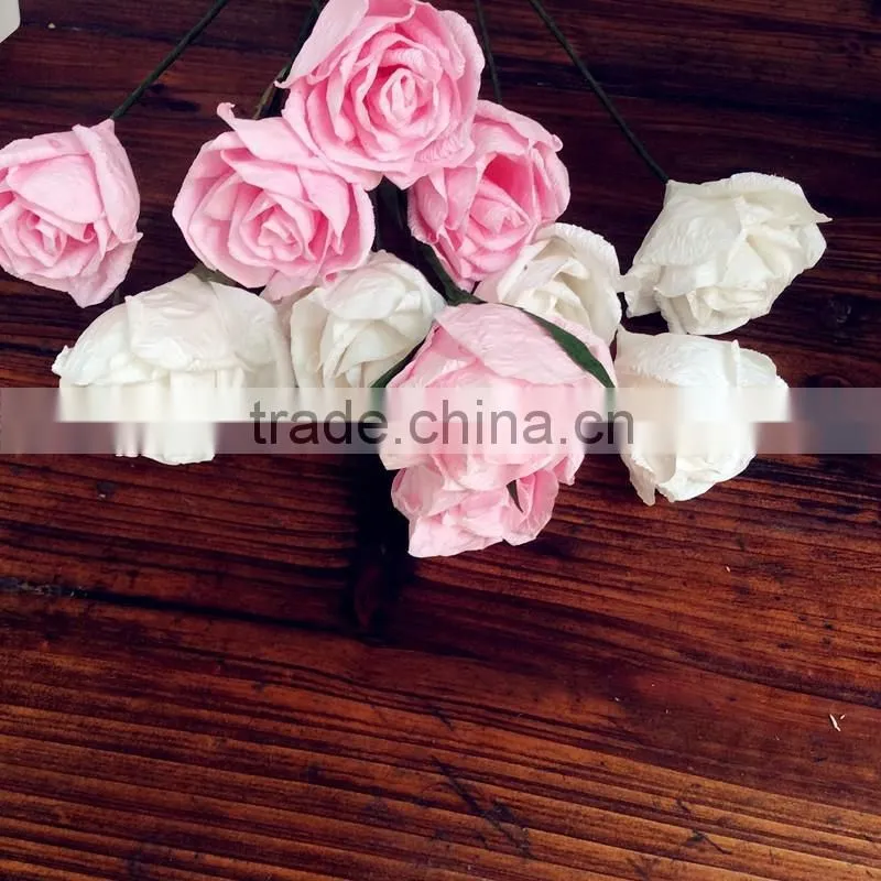 wedding decoration paper flower, handmade flower, party decoration flower, pink paper flower