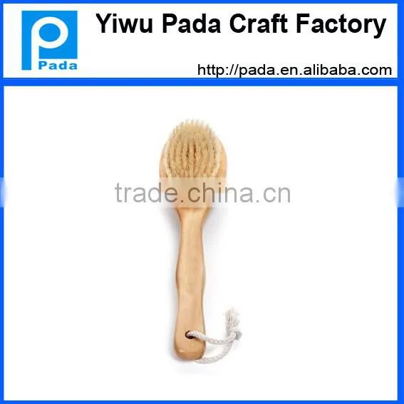 Natural Bristle Bath & Shower Body Scrub Brush for Exfoliating Dry Brushing and Anti Cellulite Reducing Massager Treatment with