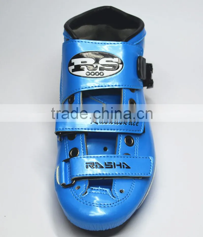 roller skate carbon shell 100%handmade Speed Racing boots skating boot Blue color Inline Skate Shoes Roller Skate in stock