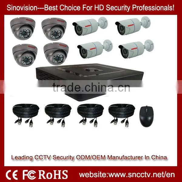 cheap h.264 4ch standalone cctv camera dvr kit