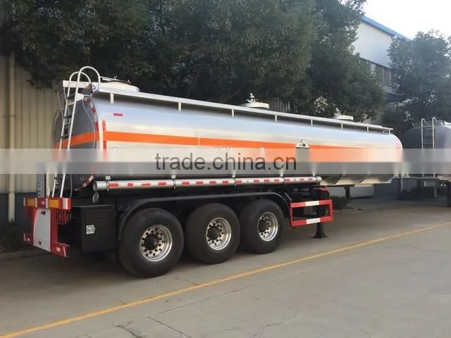 50000 Litres stainless steel tank semi-trailer fuel tanker truck capacity