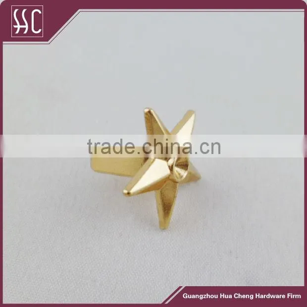 Metal small fitting star shape bag rivet bag hardware