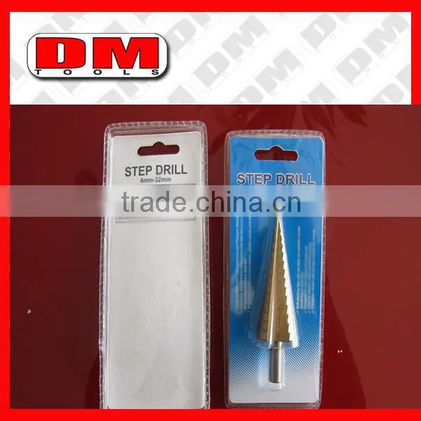 3pc HSS High Speed Steel Cone Step Drill Cutter Bit Set For Wood/Steel