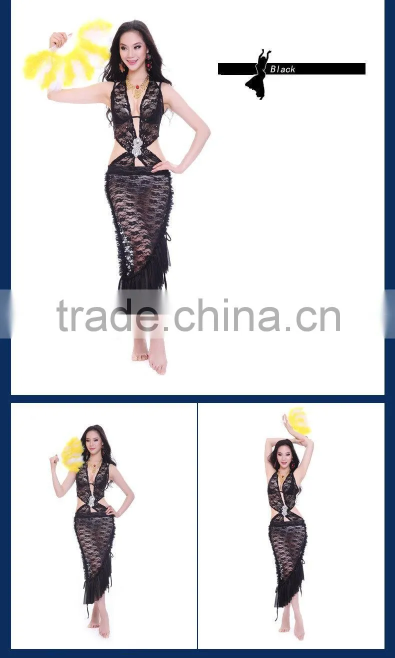 Sexy Indian lace belly dance costume dress for performance
