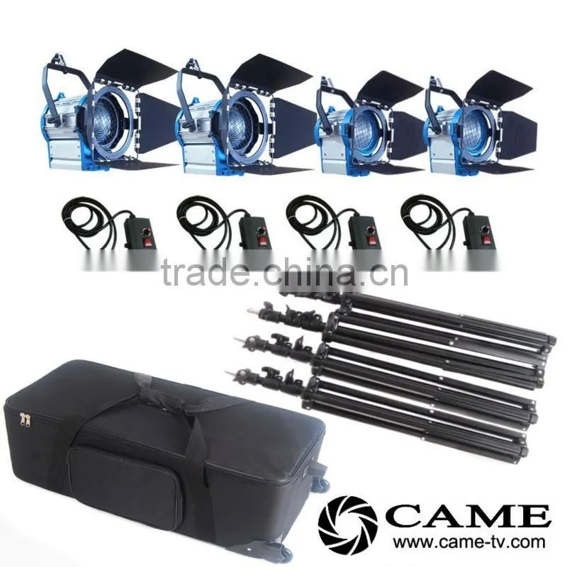 (2x1000W+2x650W) Fresnel Tungsten Lights Video Spot Light Kit Spotlight as ARRI