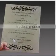 Custom clear acrylic birthday invitation cards for kids