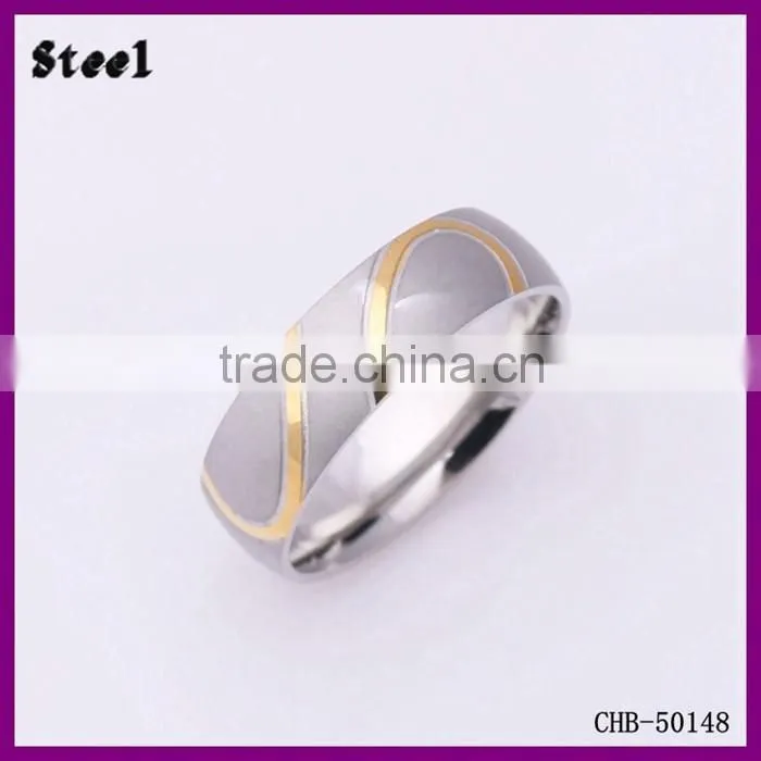 Wholesale Vintage Style 316L Stainless Steel Simple Gold Ring Designs