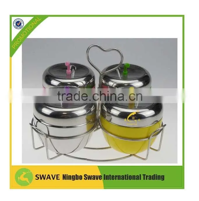 2016 apple shape colorful stainless steel Seasoning pot P77150