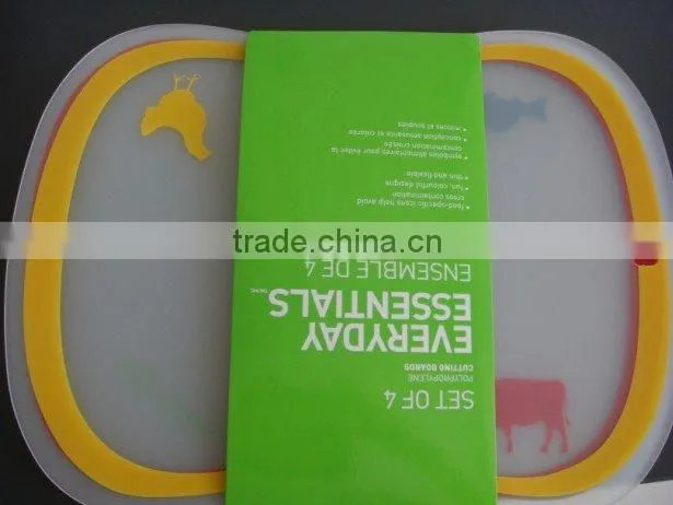 plastic anti-slip chopping board/anti-skid cutting board