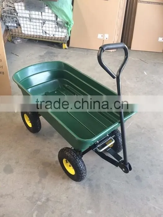 Four wheel outdoor heavy duty camping dump cart trolley