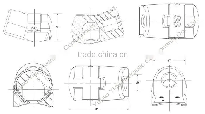 Gas spring Plastic Ball connector