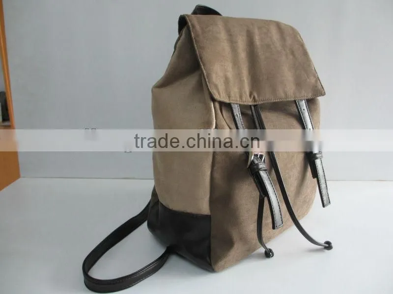 New design fashionable suede backpack 2016