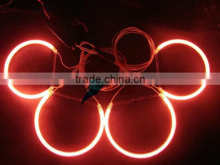 Factory direct sale 12V CCFL angel eyes inverter 4rings 131mm& 145mm ccfl angel eyes ring lighting for BMW E46 A+B NON projector