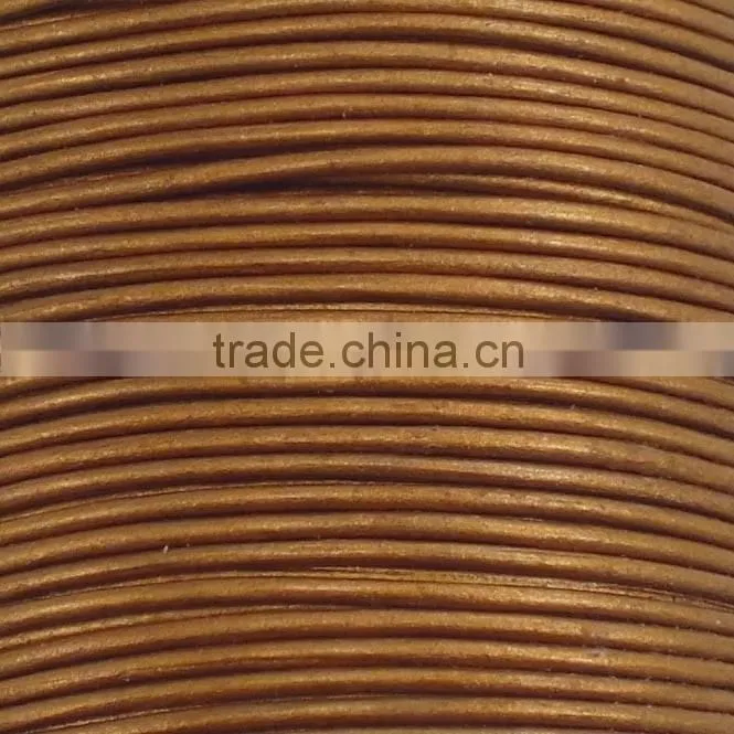 1mm Brown Round Leather Cords from Borg Export