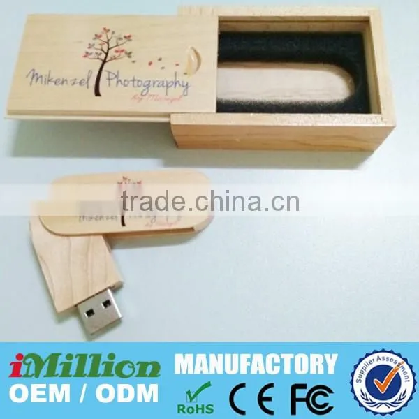 Photographer gift wooden usb flash drive 8gb