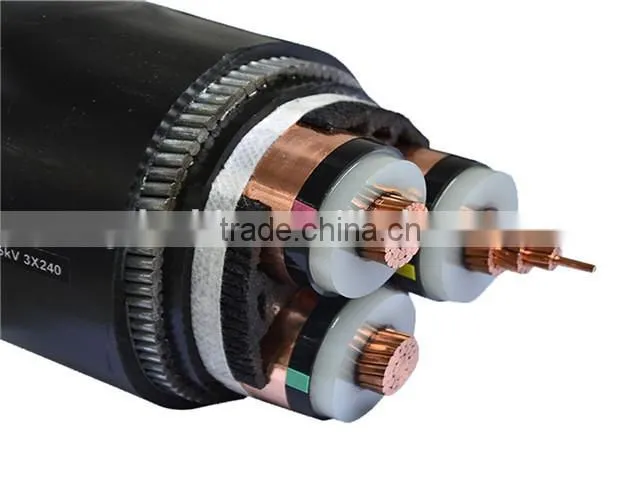 Copper conductor XLPE insulated PVC sheathed electrical power cable